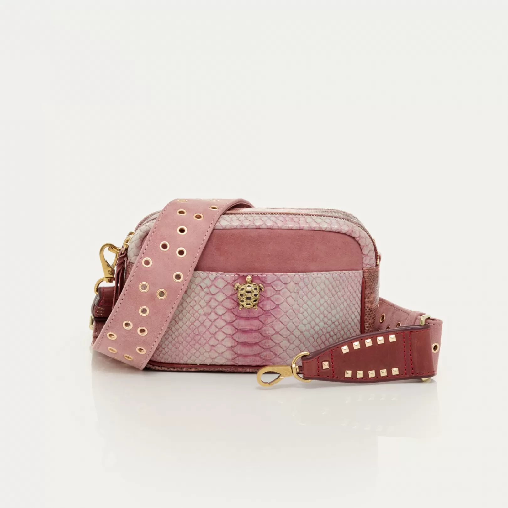 Claris Virot Bags-Lily Bag Burgundy Python
